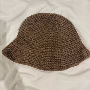 Brown Crochet Bucket Hat